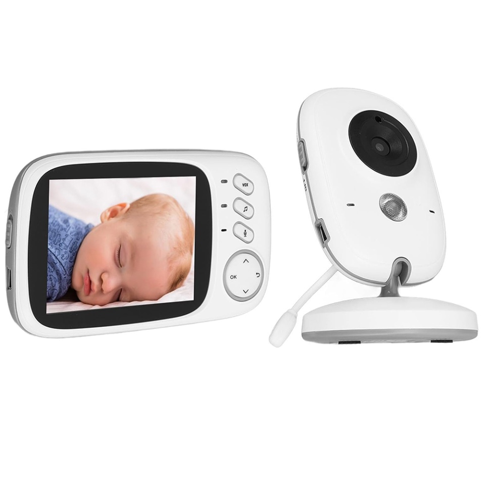 Baby Monitor cu Camera Audio-Video Wireless, Sonor Redus, Dual Microphones, US Plug, Bebe SweetDream (VB603) - Alb - 3 | YEO
