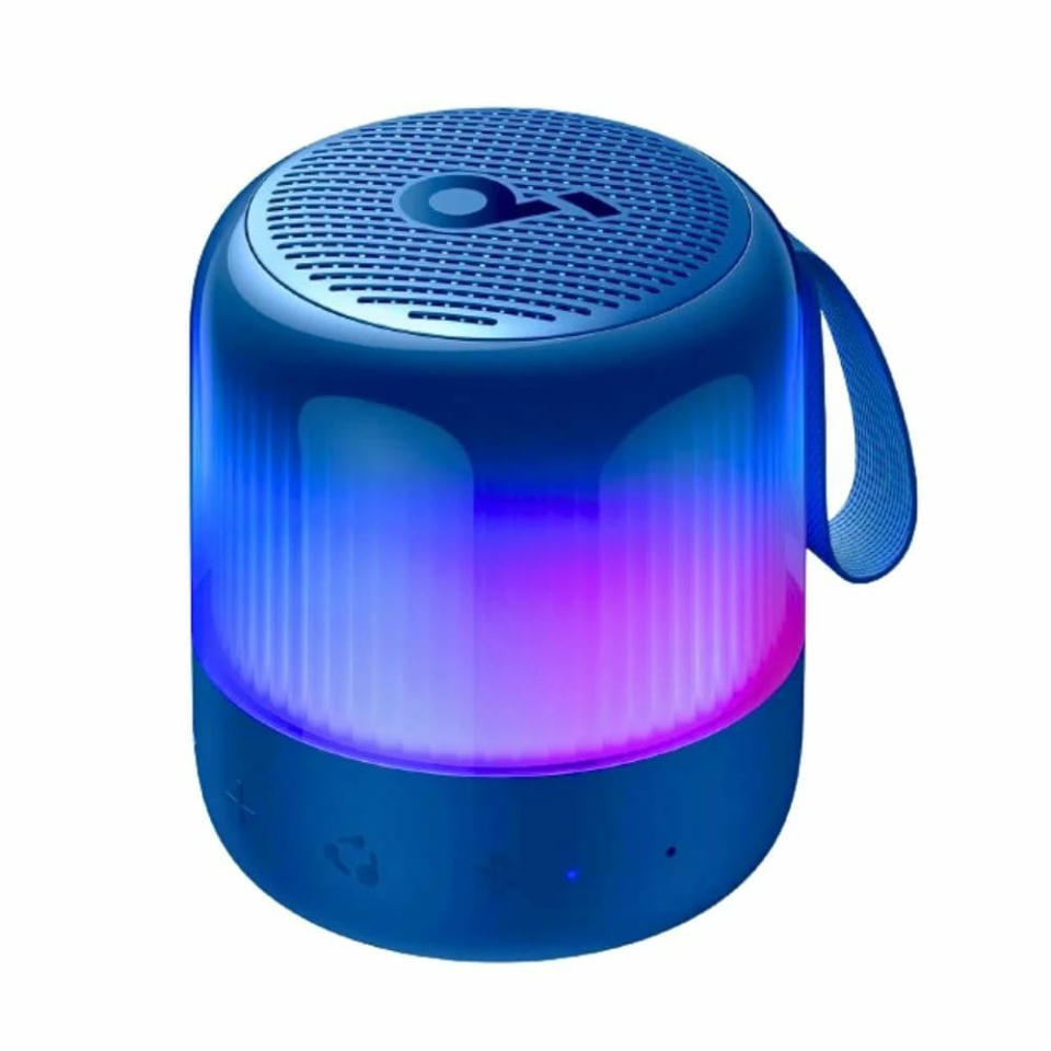 Boxa portabila Anker Wireless Speaker SoundCore Glow Mini, 8W, Autonomie 12 ore, Sunet 360°, IP67, Albastru