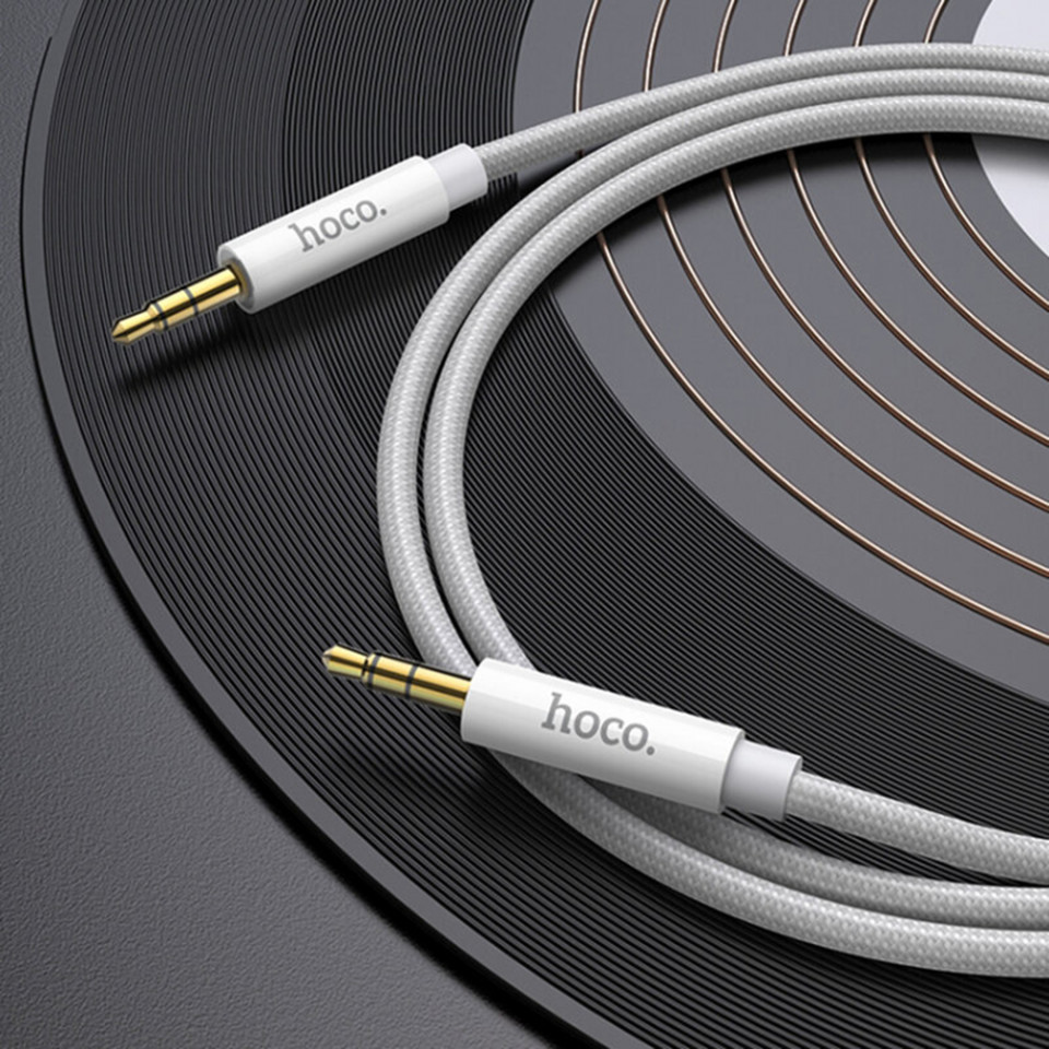 Cablu adaptor audio (UPA19), Jack 3.5mm to Jack 3.5mm, 2m, HOCO - Negru - 3 | YEO