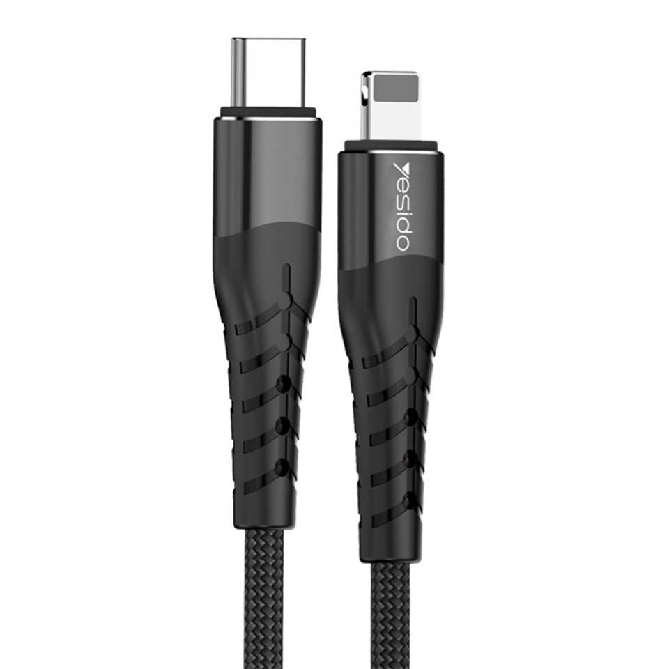 Cablu de Date Type-C la Lightning 18W, 1.2m, Yesido (CA-48) - Negru