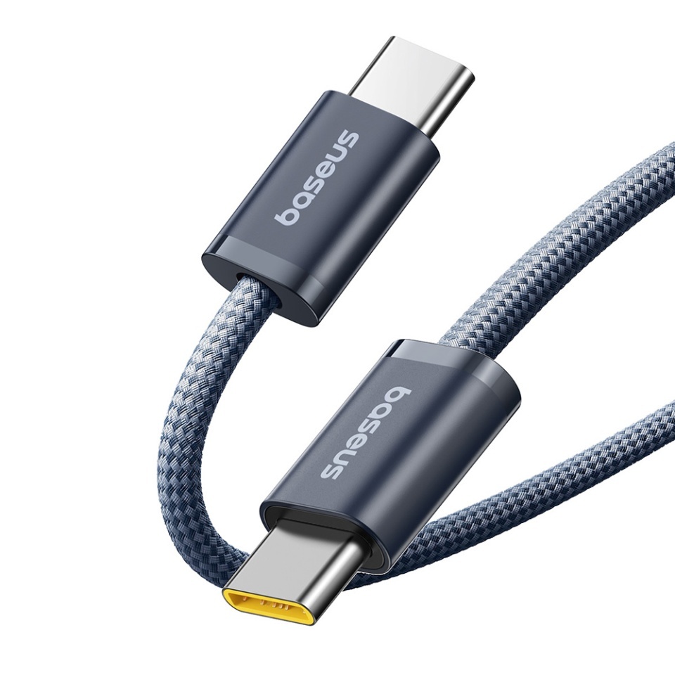 Cablue de date Type-C la Type-C Fast Charge, 100W, 480Mbps, Smart Chip, 1m, Baseus Dynamic 4 Series, Negru - 1 | YEO