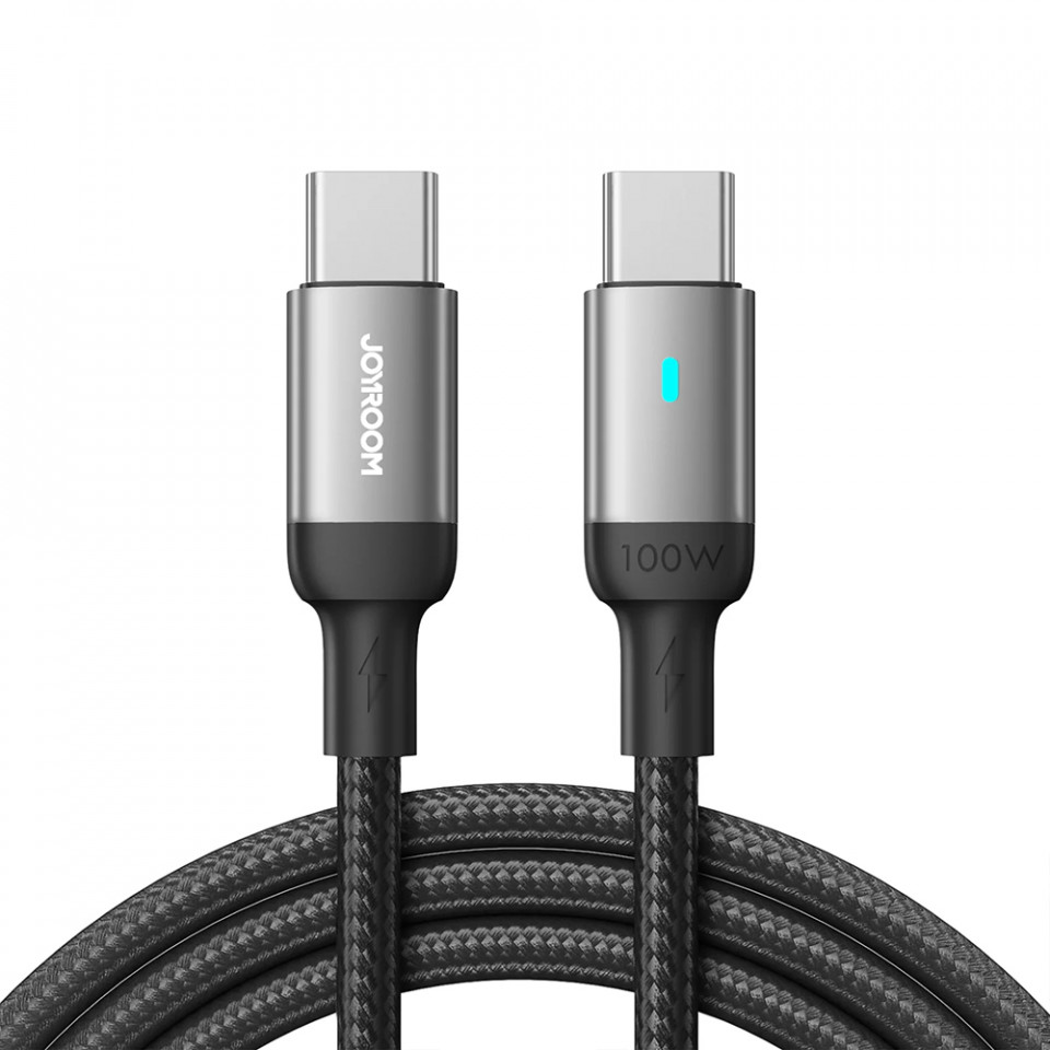 Cablue de date Type-C la Type-C, Fast Charge 100w, 480Mbs, 1.2m, JoyRoom - Negru