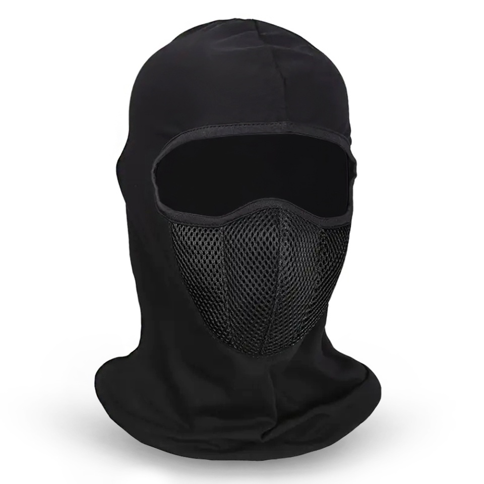 Cagula pentru Airsoft, Universal, Respirabilitate Buna, Potrivit pentru Diverse Sporturi in Aer Liber, BLC6 - Negru