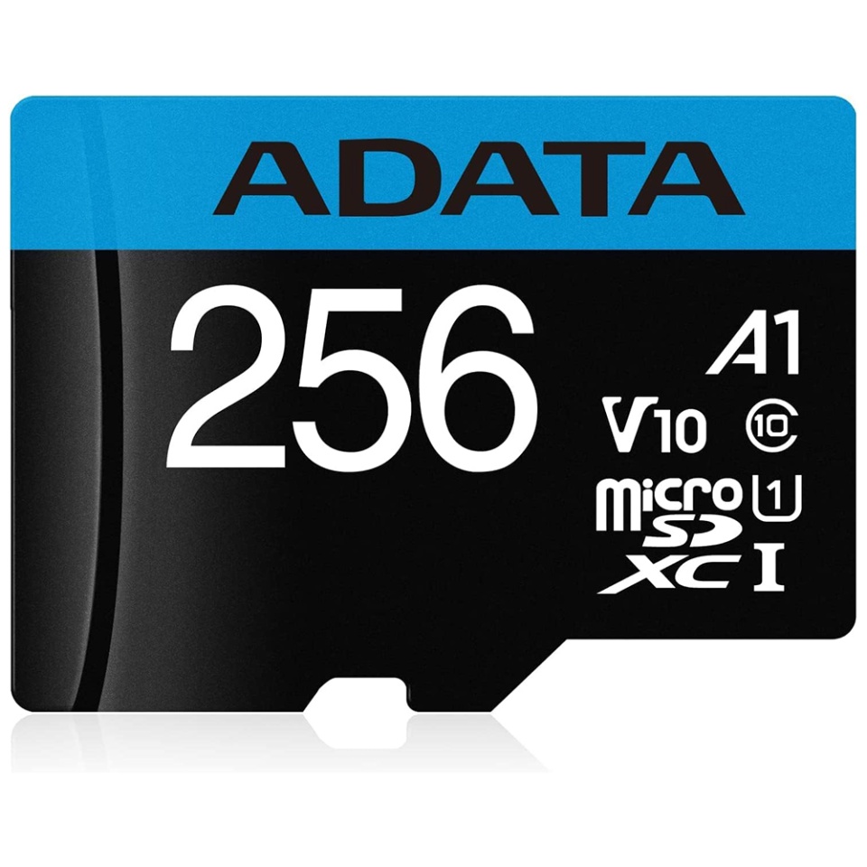 Card de Memorie MicroSDXC, Adapter, Class 10, UHS-I U1, 256GB, Read 100MB/s, Adata, Negru - 1 | YEO
