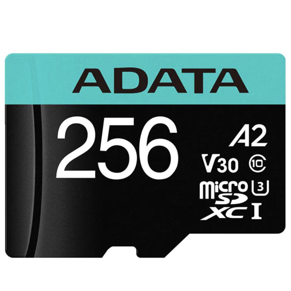 Card de Memorie MicroSDXC, Adapter, Class 10, UHS-I U3, 256GB, Read 100MB/s, Adata, Negru - 1 | YEO