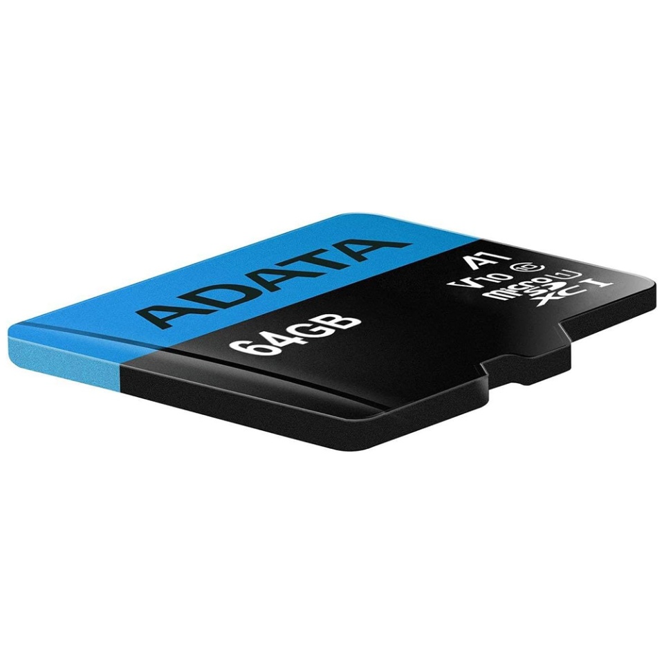 Card de Memorie MicroSDXC, Adapter, Class 10, UHS-I V10, 64GB, Read 100MB/s, Write 25MB/s, Adata, Negru - 2 | YEO