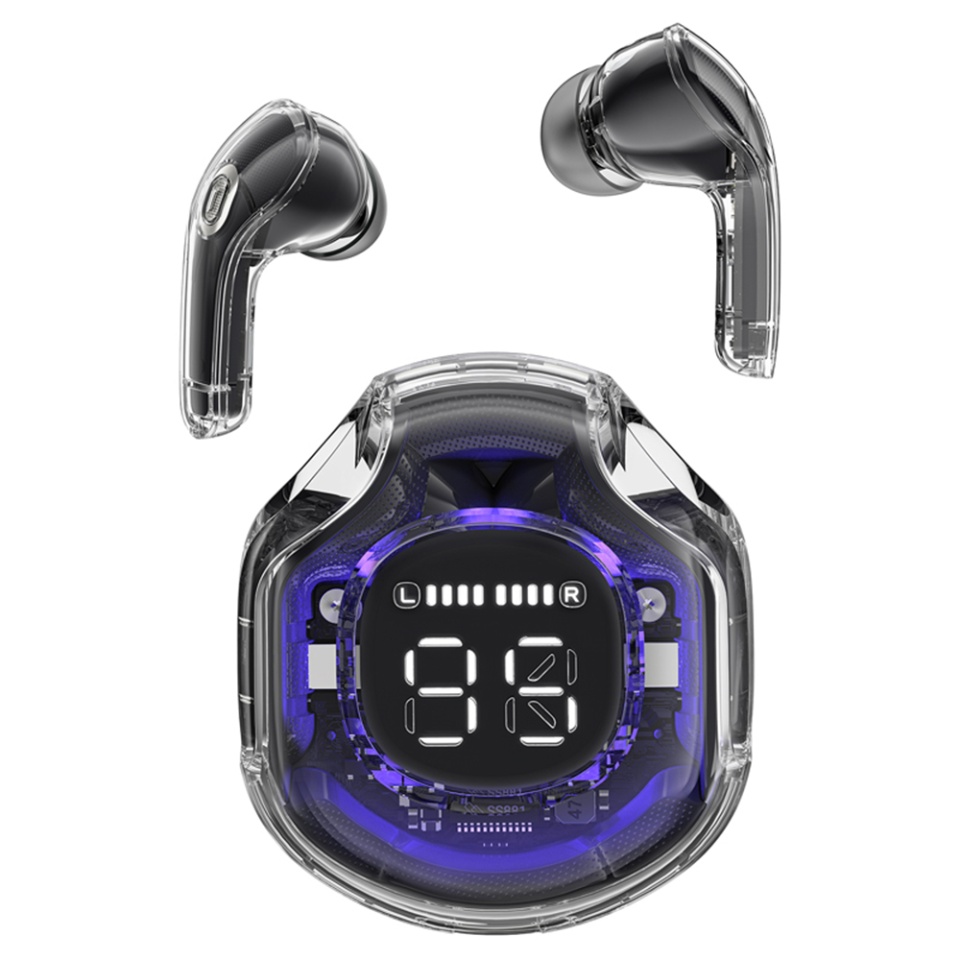 Casti Bluetooth Wireless, AceFast T8, Casti fara Fir, Bluetooth 5.3, TWS, USB-C, cu dock de incarcare, Rezistente la Praf IPX4, Negru - 1 | YEO