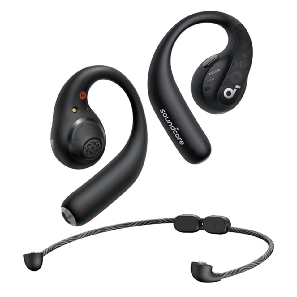 Casti In-Ear Anker SoundCore AeroFit Pro, Wireless, IPX5, Bluetooth V5.3, Incarcare Type-C - Negru