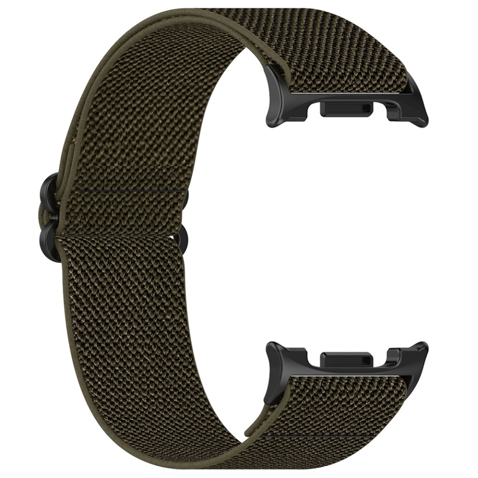 Curea Naylon pentru Samsung Galaxy Watch8 40mm/Watch8 44mm/Watch8 Classic, Ajustabila, Premium, Skyddar W80, Verde inchis - 1 | YEO