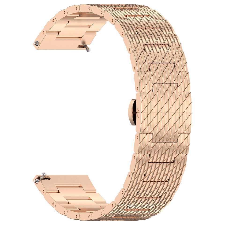 Curea Otel Inoxidabil pentru Samsung Galaxy Watch 4/5/Active 2, Huawei Watch GT 3 (42mm)/GT 3 Pro (43mm), 20mm, SKDR BandPro W052 - Roz