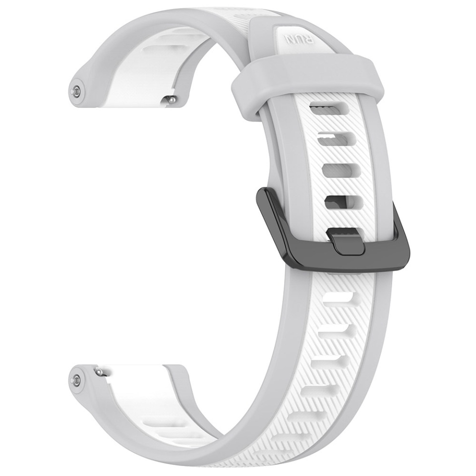 Cureas Silicon pentru Samsung Galaxy Watch 4/5/Active 2, Huawei Watch GT 3 (42mm)/GT 3 Pro (43mm), 20mm, SKDR BandPro W053 - Alb