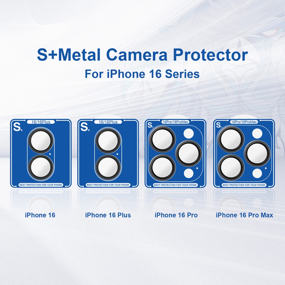 Folie camera pentru iPhone 16, S+ Camera Glass Protector, Transparent - 2 | YEO