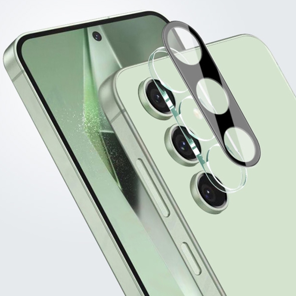 Folie camera pentru Samsung Galaxy S24 FE, SKYDDAR INNOVATION, Camera Glass Negru, set cu sticker - 2 | YEO