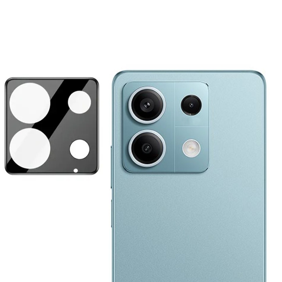 Folie camera pentru Xiaomi Redmi Note 13 5G, SKYDDAR INNOVATION, Camera Glass Negru, set cu sticker