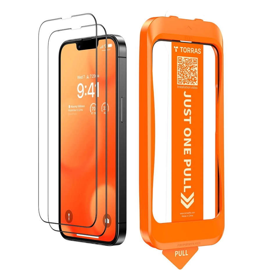 Folie de Sticla iPhone 16e, Torras, GlassGo Install Master, Transparent - 1 | YEO
