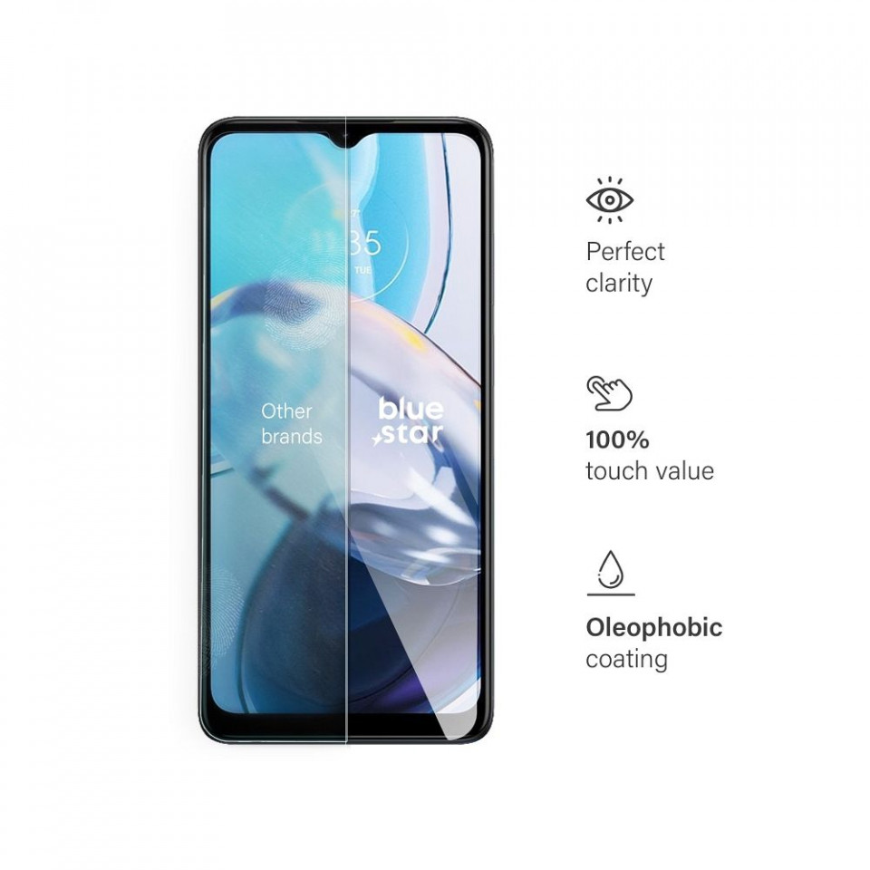 Folie de sticla Motorola E22 / E22i, Skyddar Blue Star - Transparenta - 2 | YEO