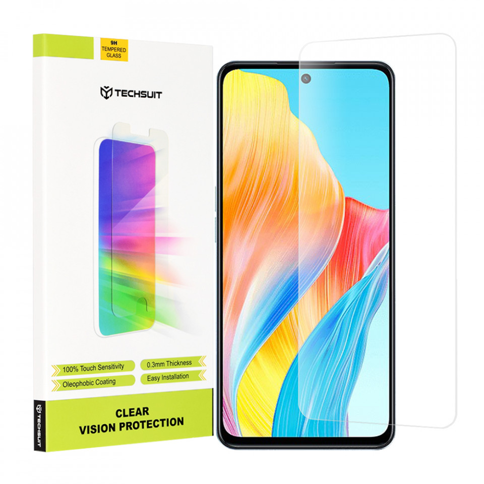 Folie Oppo A98 5G / A58 4G / A79 5G, Techsuit Clear Vision Glass - Transparent