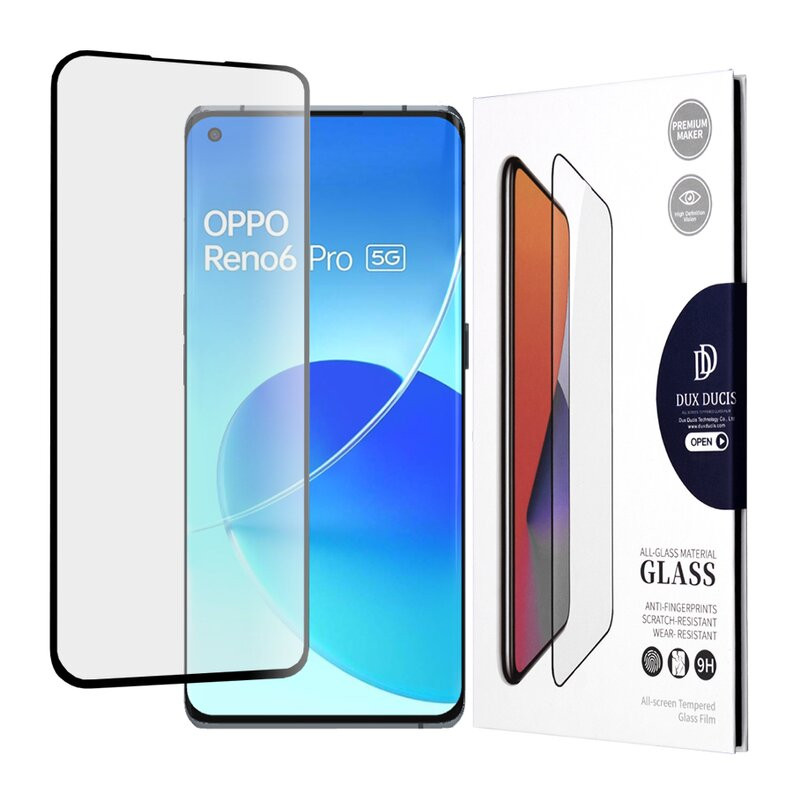 Folie OPPO Reno 6 Pro 5G din sticla securizata, Dux Ducis - Negru