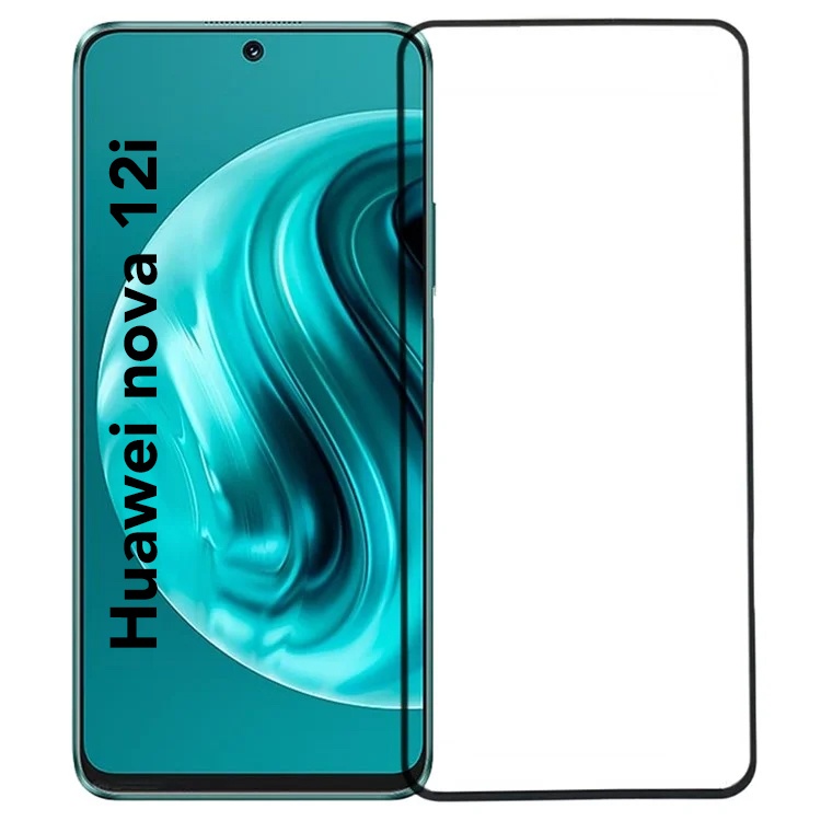 Folie pentru Huawei nova 12i, Ultra HD, Protectie 9H, Montare Simplă, SKYDDAR 111D - Black Frame