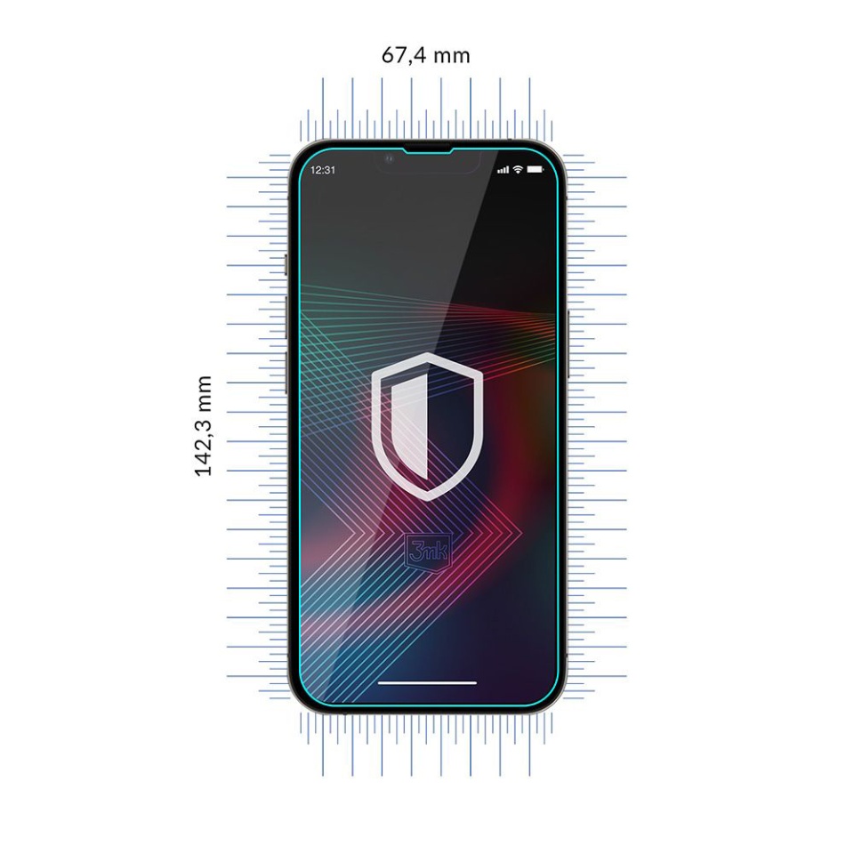 Folie pentru iPhone 14 / 14 Pro din silicon, 3mk FlexibleGlass, Transparent - 3 | YEO
