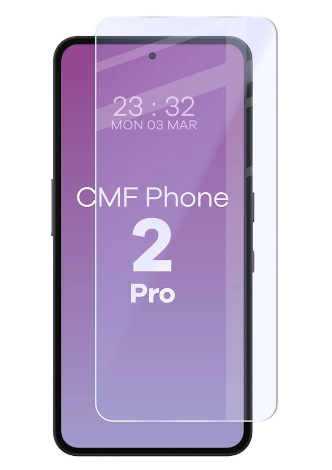Folie pentru Nothing CMF Phone 2 Pro, SKYDDAR INNOVATION, Protectie 9H, 0.3mm, Clear Vision, set cu sticker, Transparent