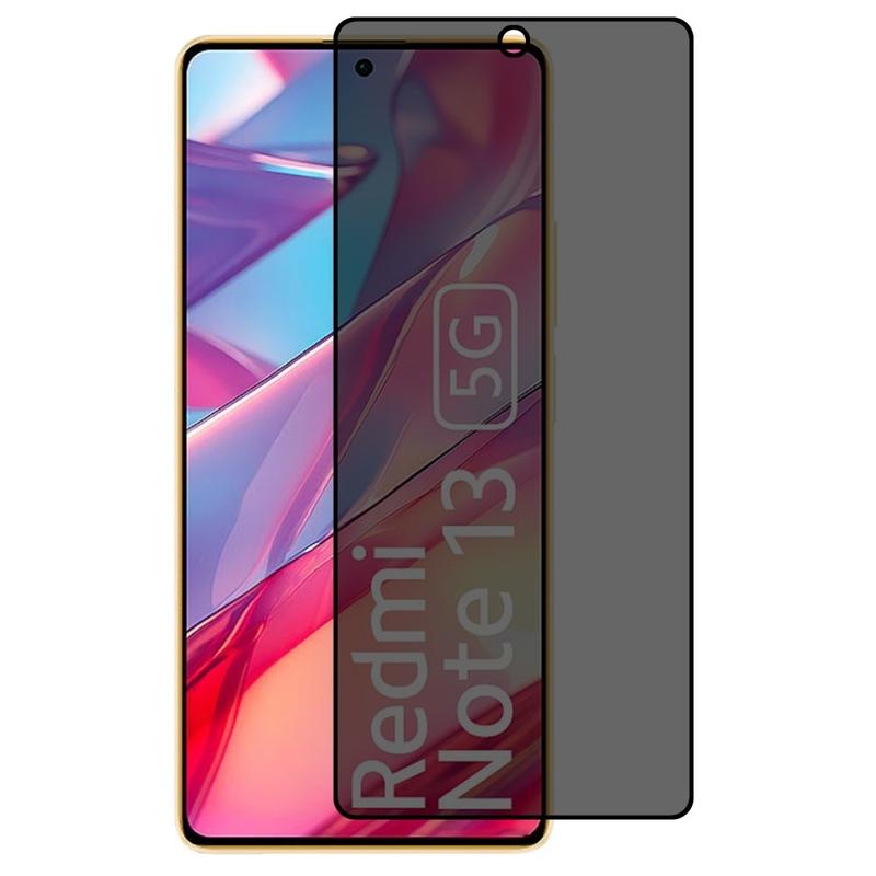 Folie pentru Xiaomi Redmi Note 13 5G, Anti-spy Ultra HD, Protectie 9H, Montare Simplă, 111D, Privacy, set cu sticker
