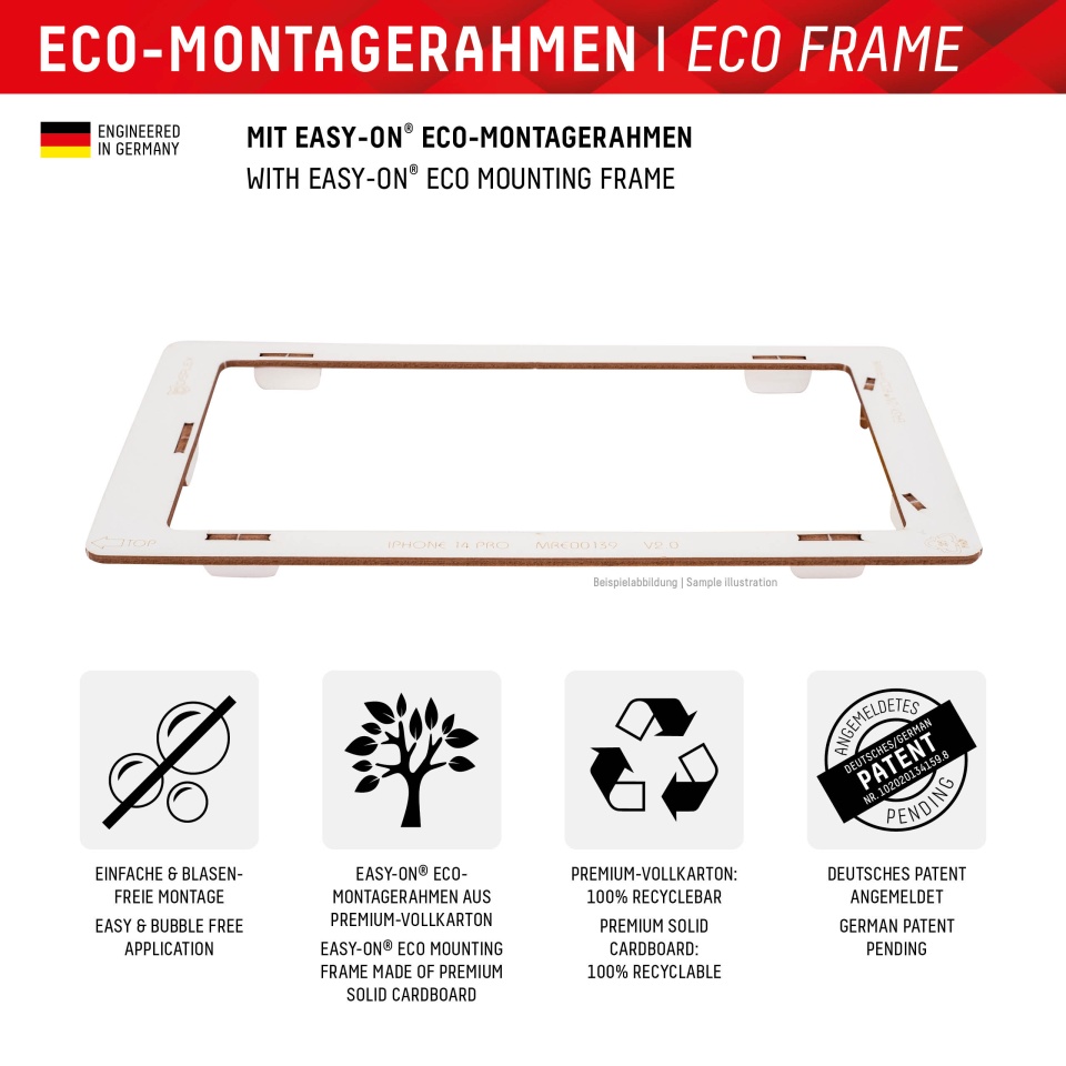 Folie Premium pentru Samsung Galaxy A24 / Galaxy A25 5G, Displex, sticla securizata, cadru de monatare, priectat in Germania, Transparent - 1 | YEO