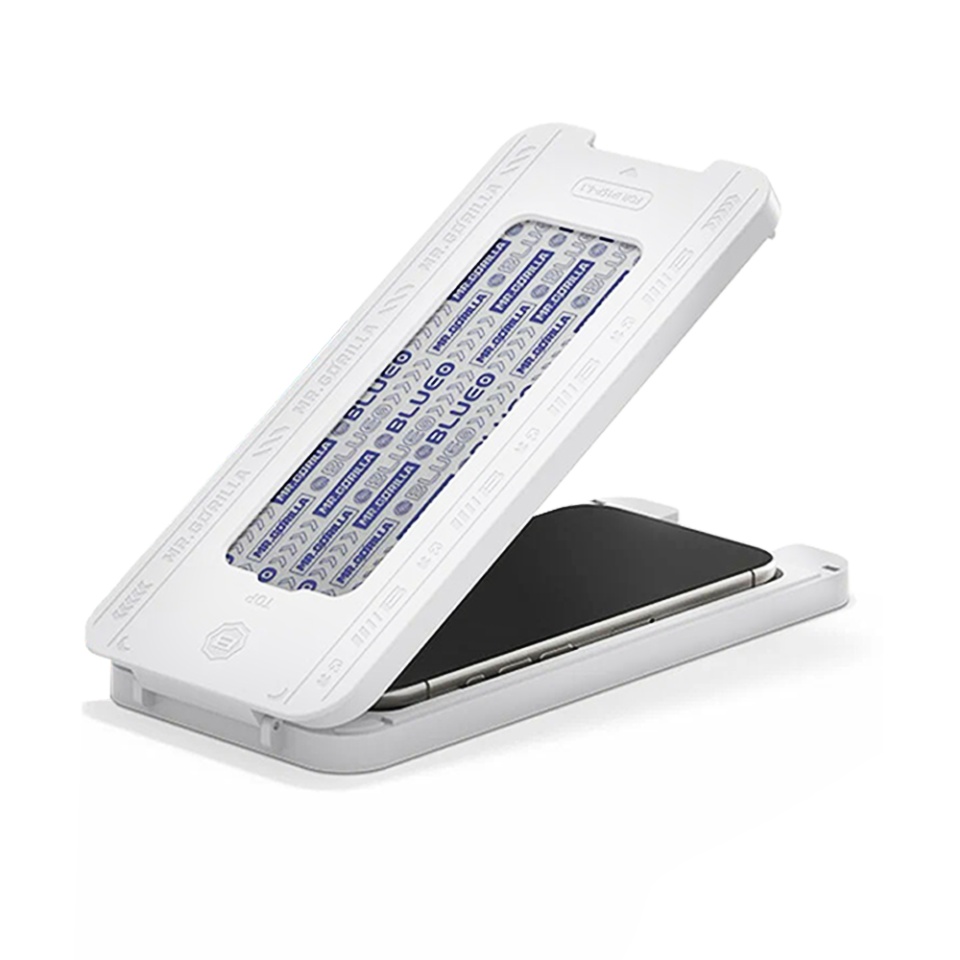 Folie Sticla pentru iPhone 15 Pro Max, Crystal Anti-Scratch, Blueo, Negru - 3 | YEO