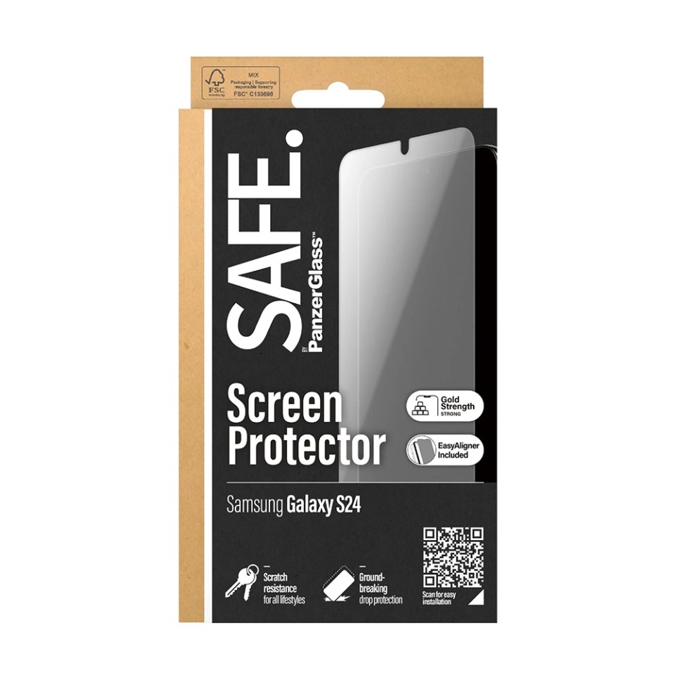 Folie Sticla pentru Samsung Galaxy S24, Ultra-Wide Fit w. EasyAligner, PanzerGlass, Anti-Soc si Anti-Bule, Transparent - 3 | YEO