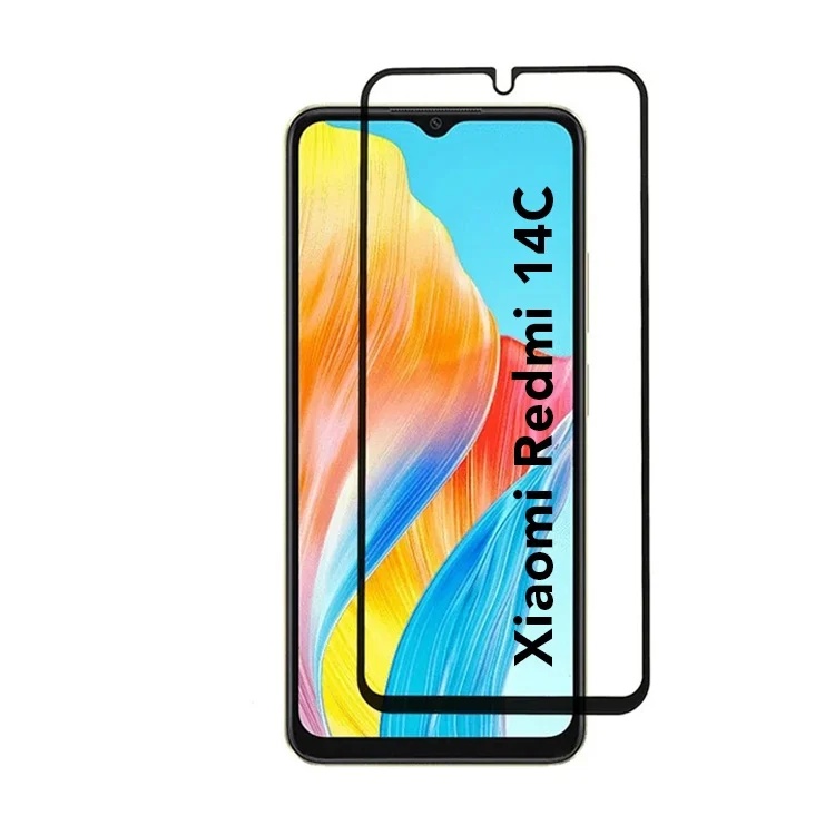 Folie sticla pentru Xiaomi Redmi 14C, full glue, SKYDDAR 5D - Negru