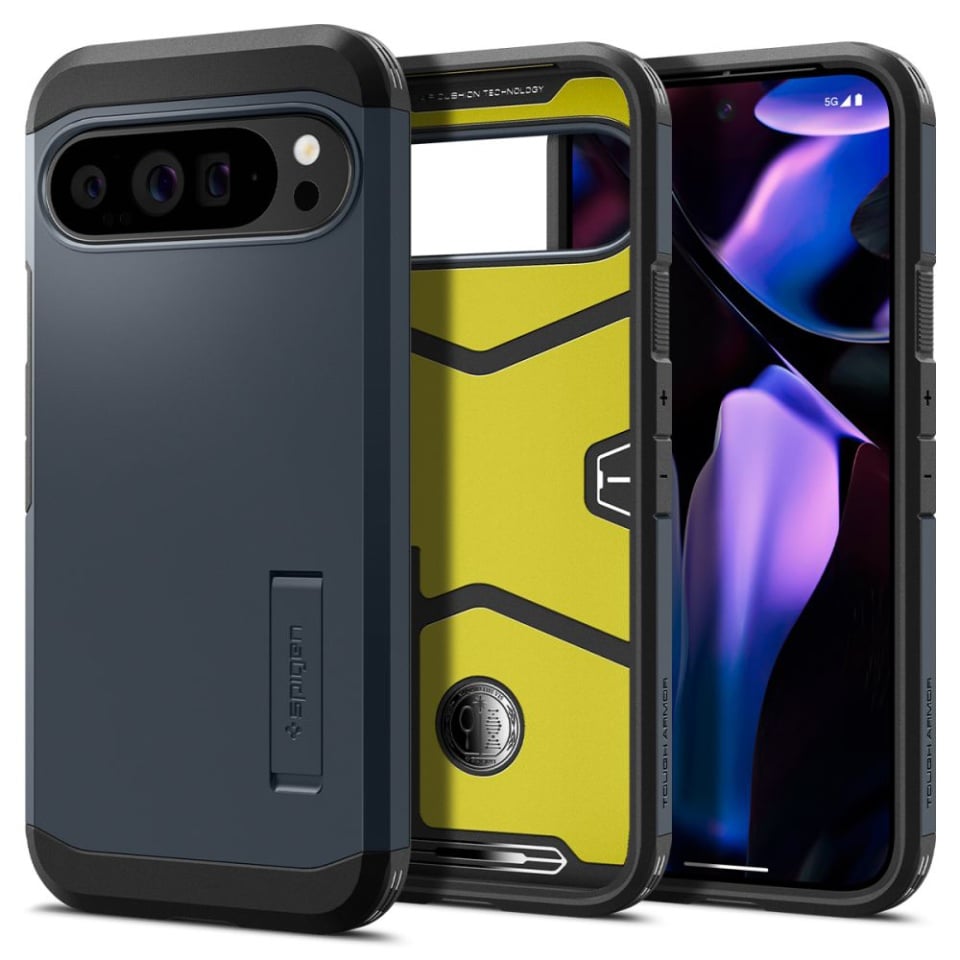 Husa Antisoc Google Pixel 9 Pro XL, Spigen Tough Armor - Albastru
