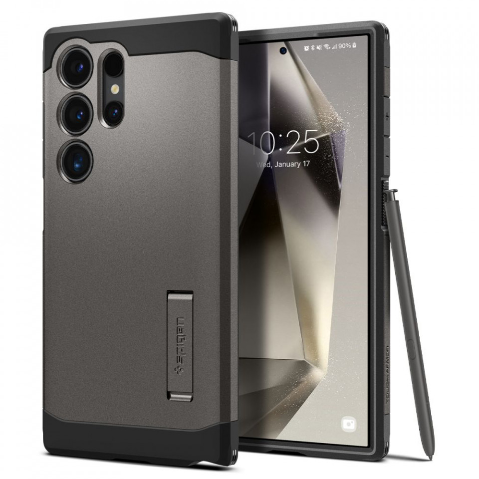 Husa Antisoc Samsung Galaxy S24 Ultra, Spigen Tough Armor - cenusiu