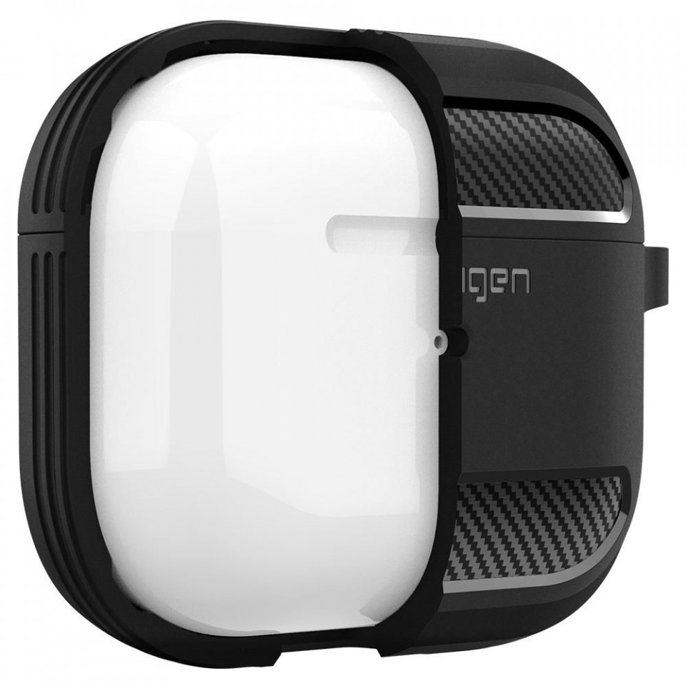 Husa Apple Airpods 3 (2021), Rugged Armor Spigen - Negru - 2 | YEO