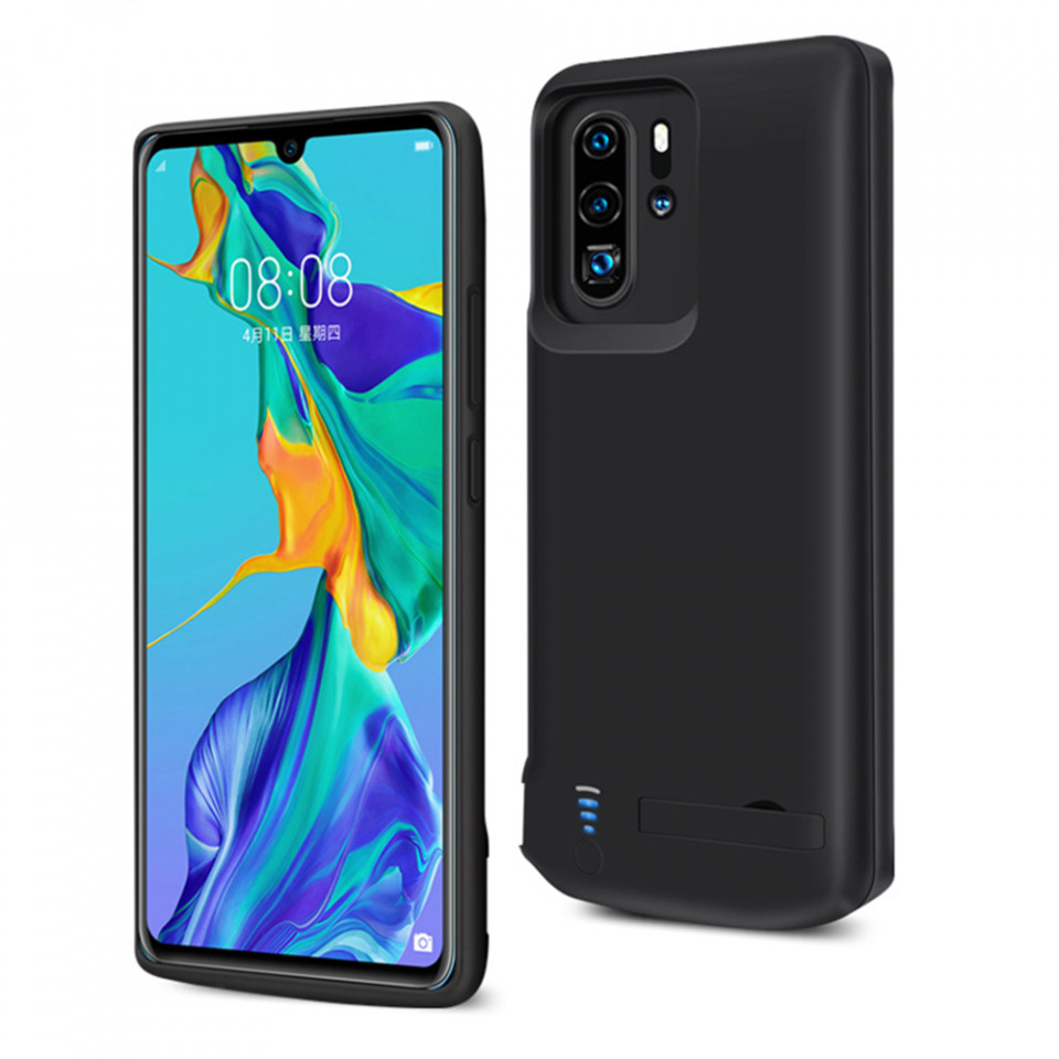 Husa cu Baterie Huawei P30 Pro, 5000mAh, Techsuit Battery Pro - Negru