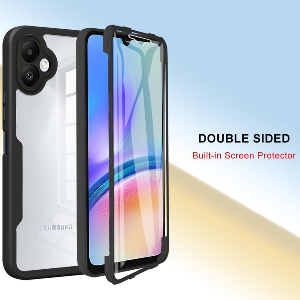 Husa + Folie pentru Samsung Galaxy A05, SKYDDAR INNOVATION, [Pachet 360°] ColorVerse, set cu sticker, Roz - 1 | YEO