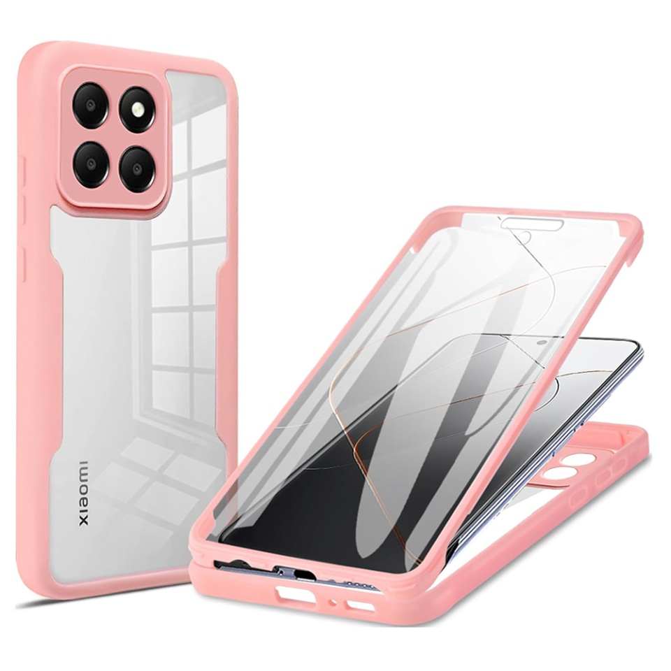Husa + Folie pentru Xiaomi 14, SKYDDAR INNOVATION, [Pachet 360°] ColorVerse, set cu sticker, Roz