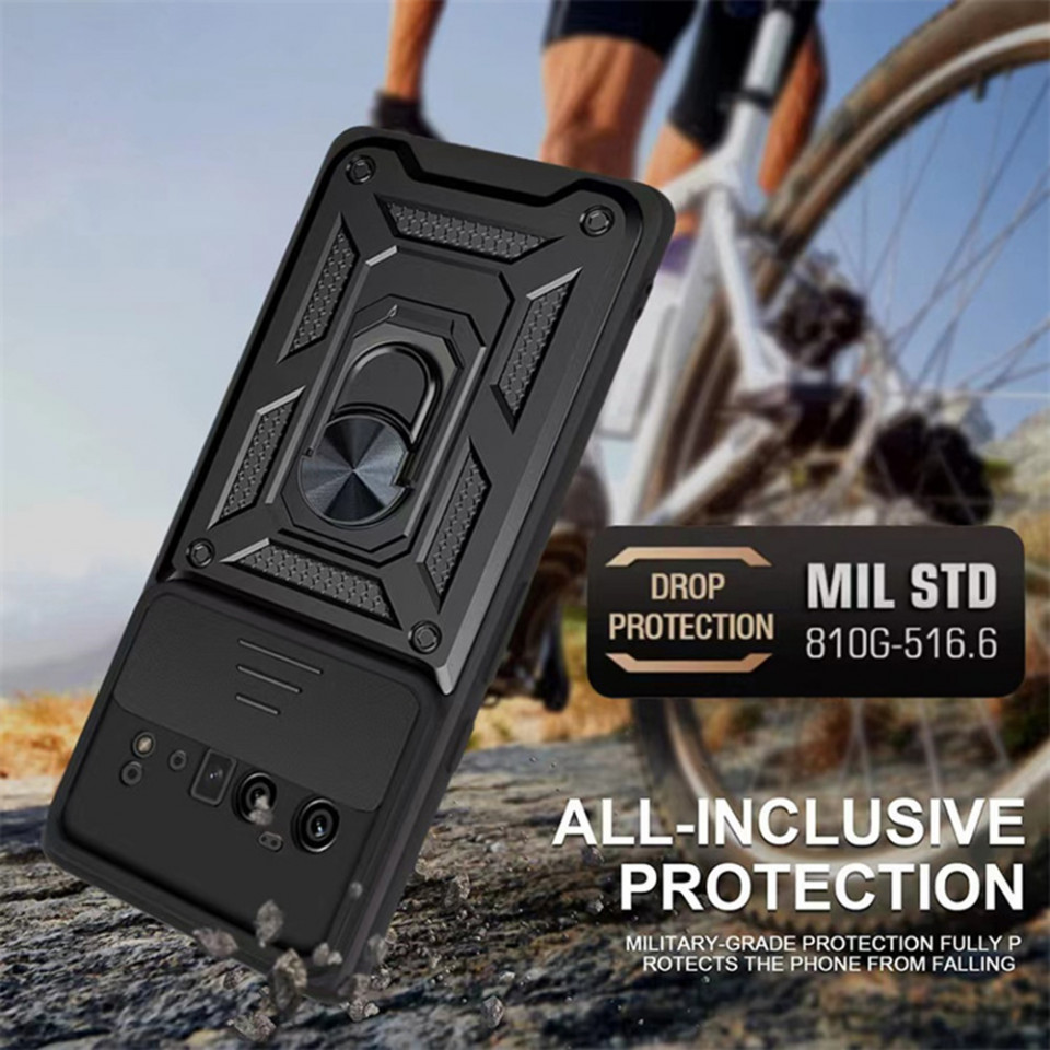 Husa Google Pixel 8 Pro cu inel magnetic si protectie camera Skyddar CamShield - Negru - 3 | YEO