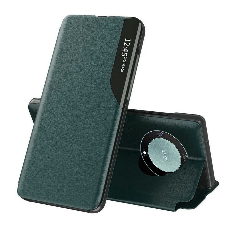 Husa Honor Magic5 Lite 5G tip carte, Techsuit eFold - Verde