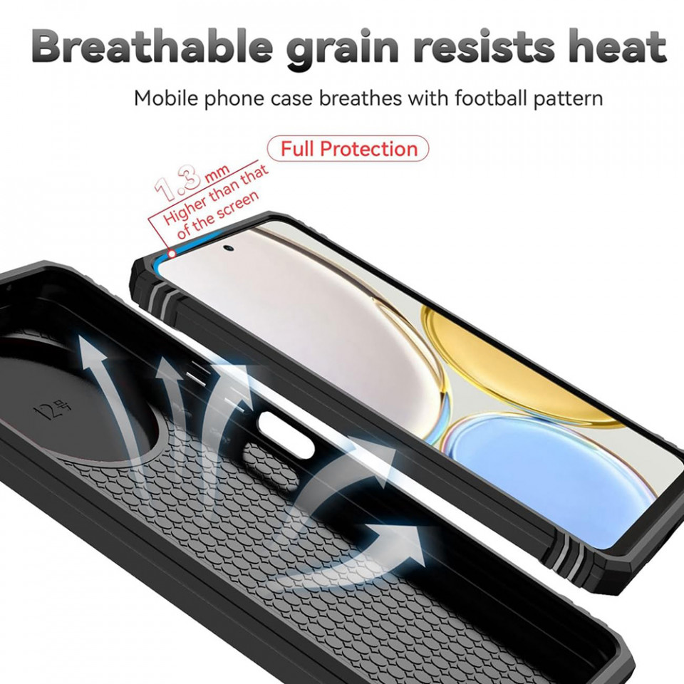 Husa Honor Magic5 Pro cu inel magnetic si protectie camera Skyddar CamShield - Negru - 3 | YEO