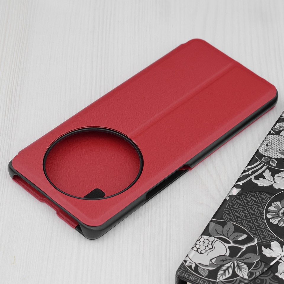 Husa Honor Magic6 Lite tip carte, Skyddar Eco View Leather - Rosu - 1 | YEO