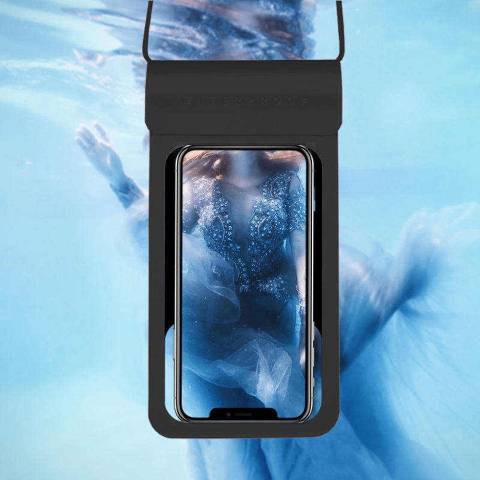 Husa Impermeabila Telefon TWC1, Touch Functional, Pana la 6.5 inch, set cu sticker, Argintiu - 2 | YEO