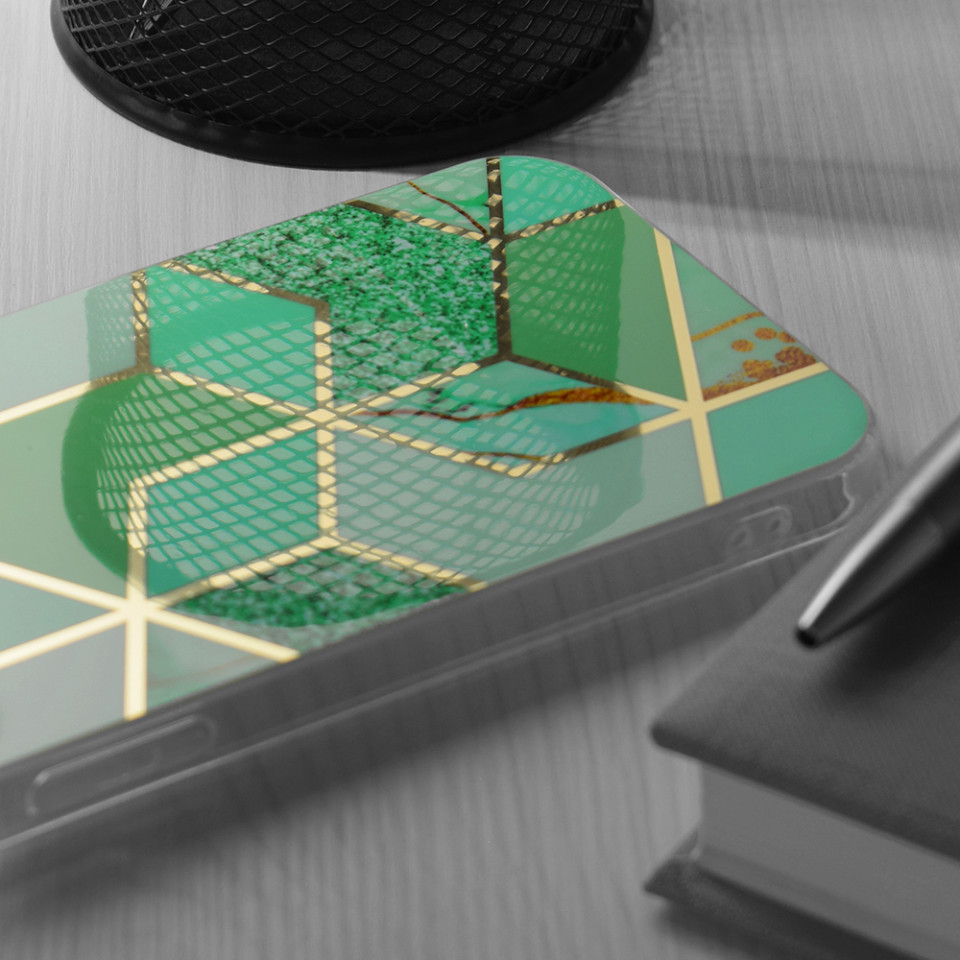 Husa iPhone 11 Marble Series, Techsuit - Green Hex - 2 | YEO