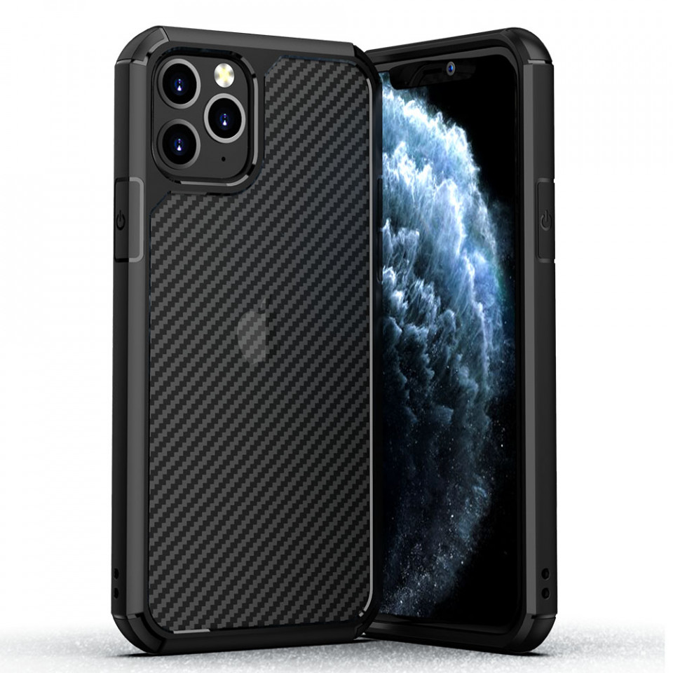 Husa Iphone 11 Pro Max, CarbonFuse, Techsuit - Negru - 1 | YEO