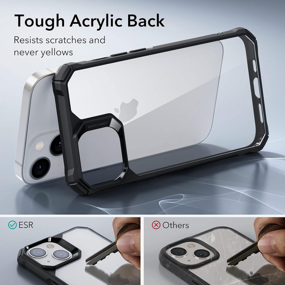 Husa iPhone 13 / 14, Air Armor ESR - Negru/transparenta - 3 | YEO