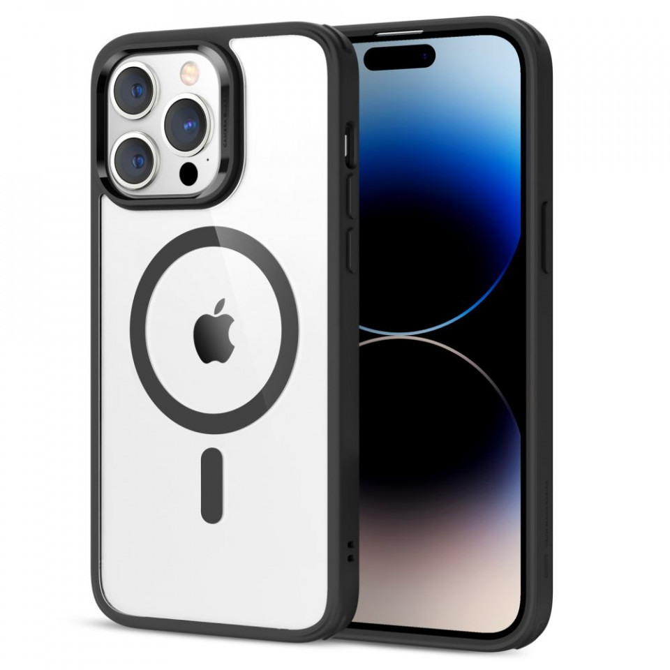 Husa iPhone 14 Pro, ESR Classic Hybrid HaloLock - Negru Transparent