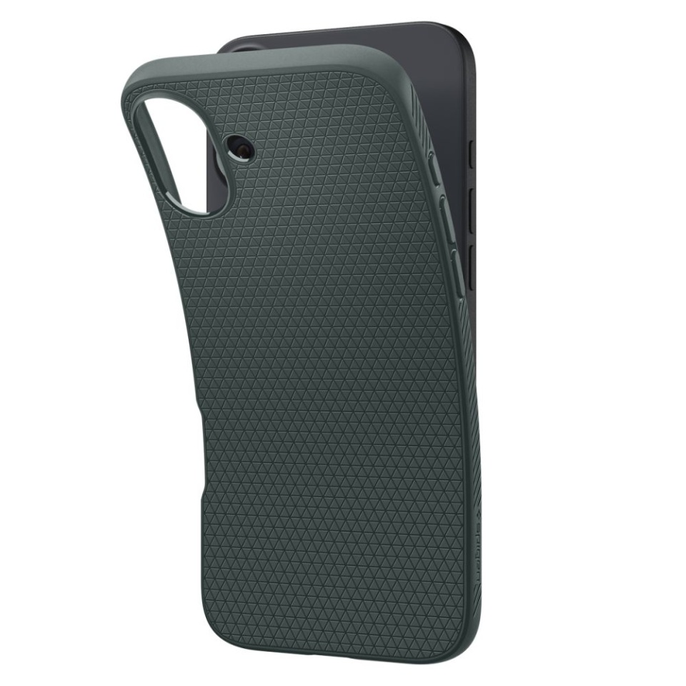 Husa iPhone 16 flexibila, Spigen Liquid Air - Verde - 2 | YEO
