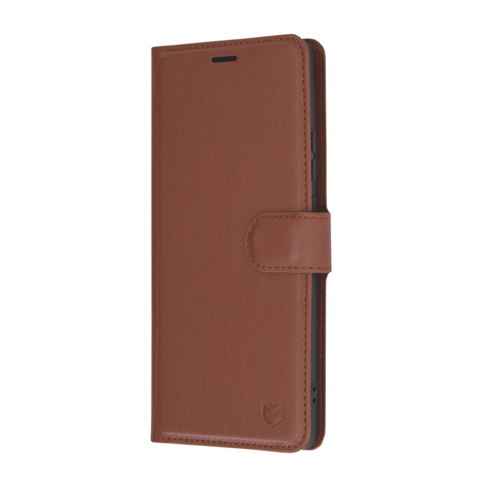 Husa Motorola Edge 50 Ultra tip Carte, cu Portofel Interior, Finisaje Premium, SKYDDAR Leather Wallet - Maro - 3 | YEO