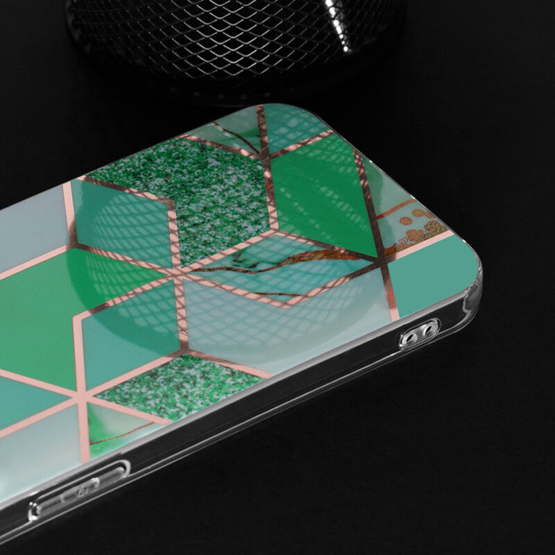 Husa Motorola Moto E7 Power / E7i Power Marble Series, Techsuit - Green Hex - 3 | YEO