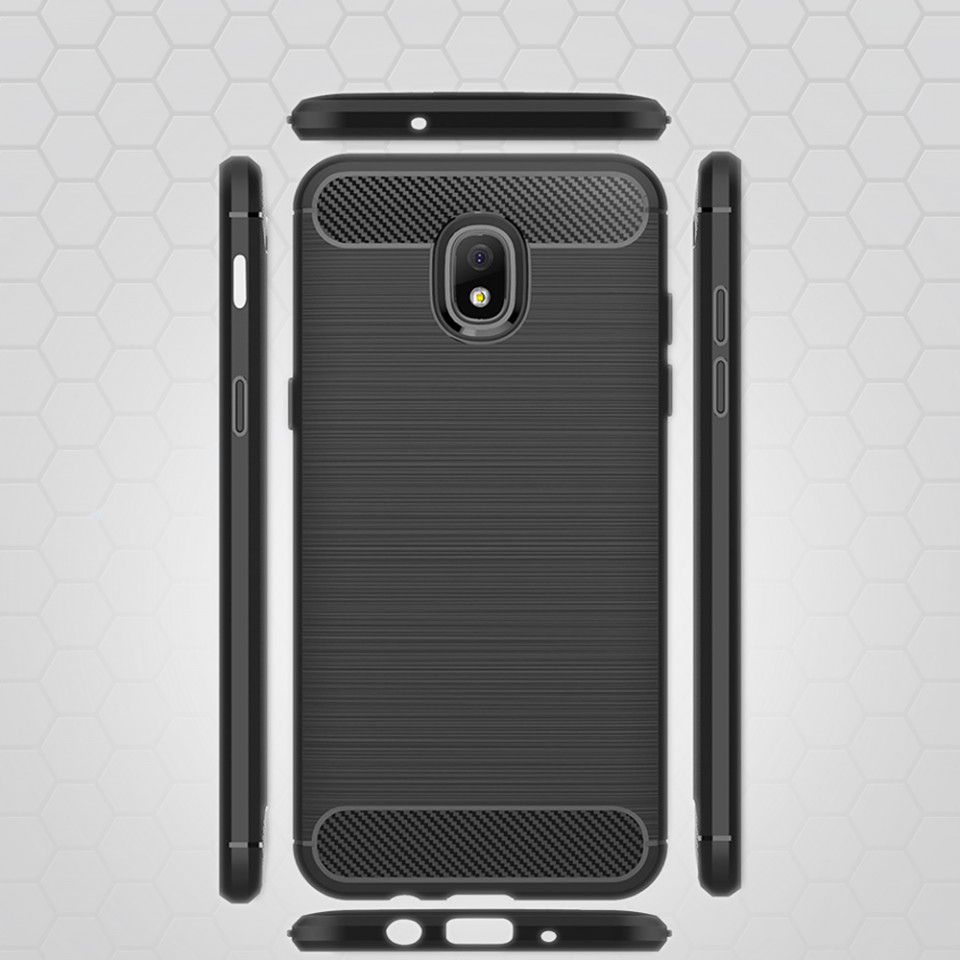 Husa Nokia X10 / X20 din silicon, Slim, cu textura Fibra Carbon - Negru - 1 | YEO