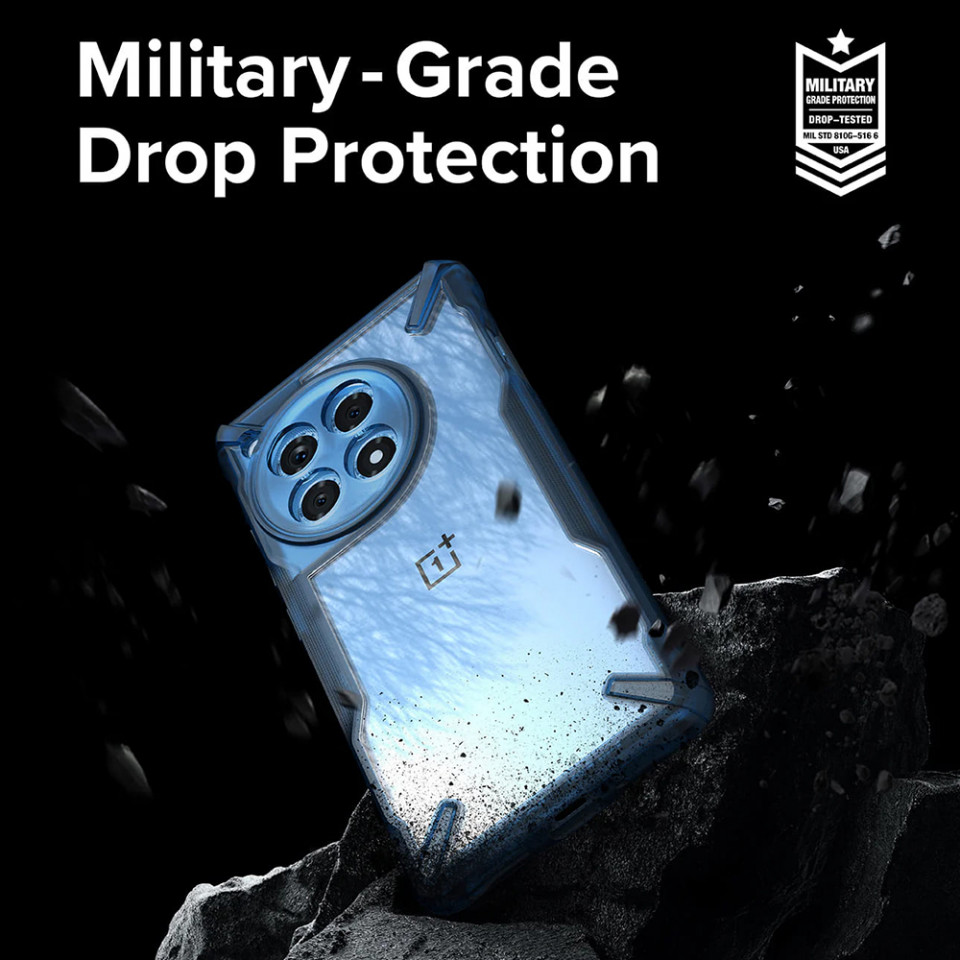 Husa OnePlus 12R, Ringke Fusion X Design - Albastru - 4 | YEO